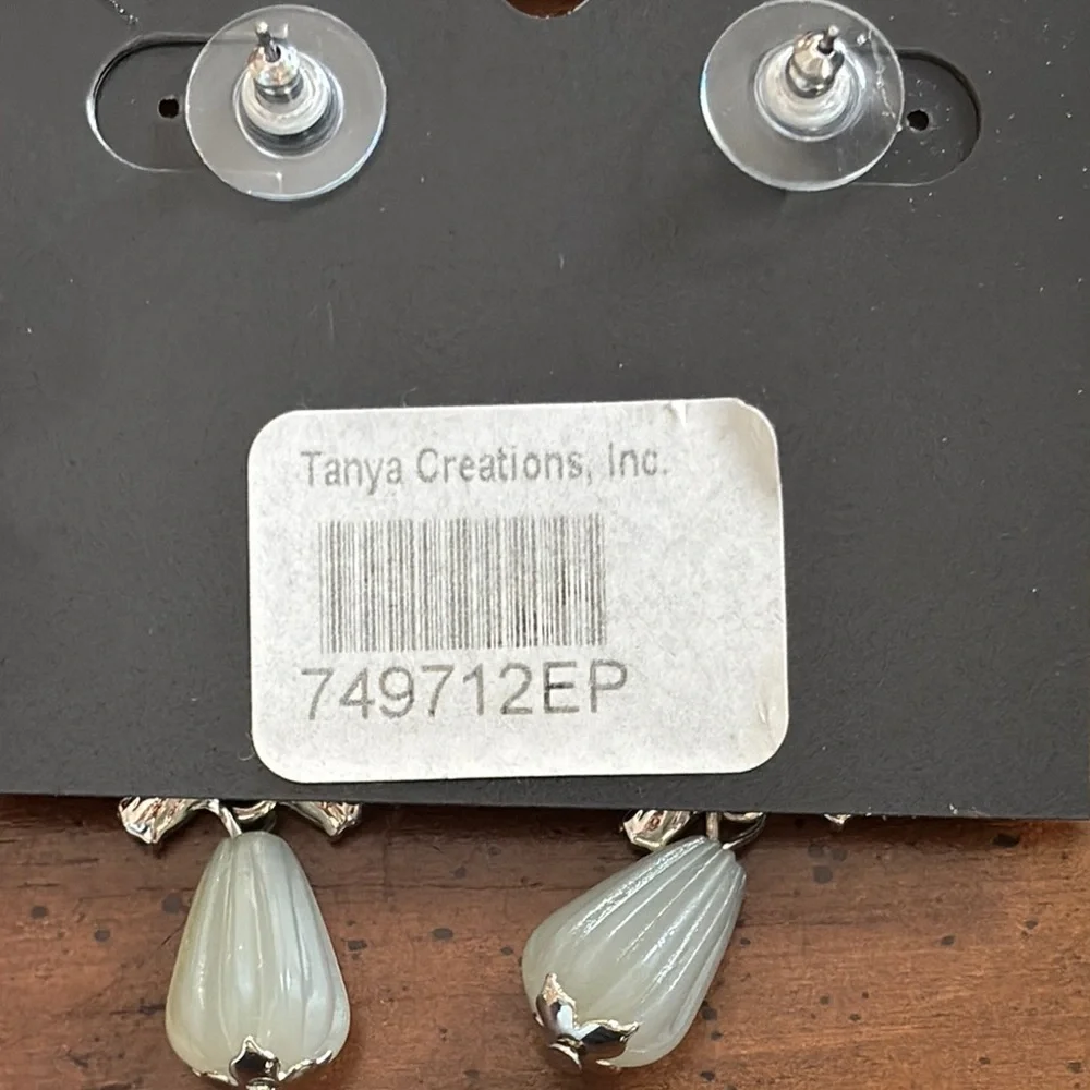 Tanya Creations Multicolor Earrings with Teardrop Bead